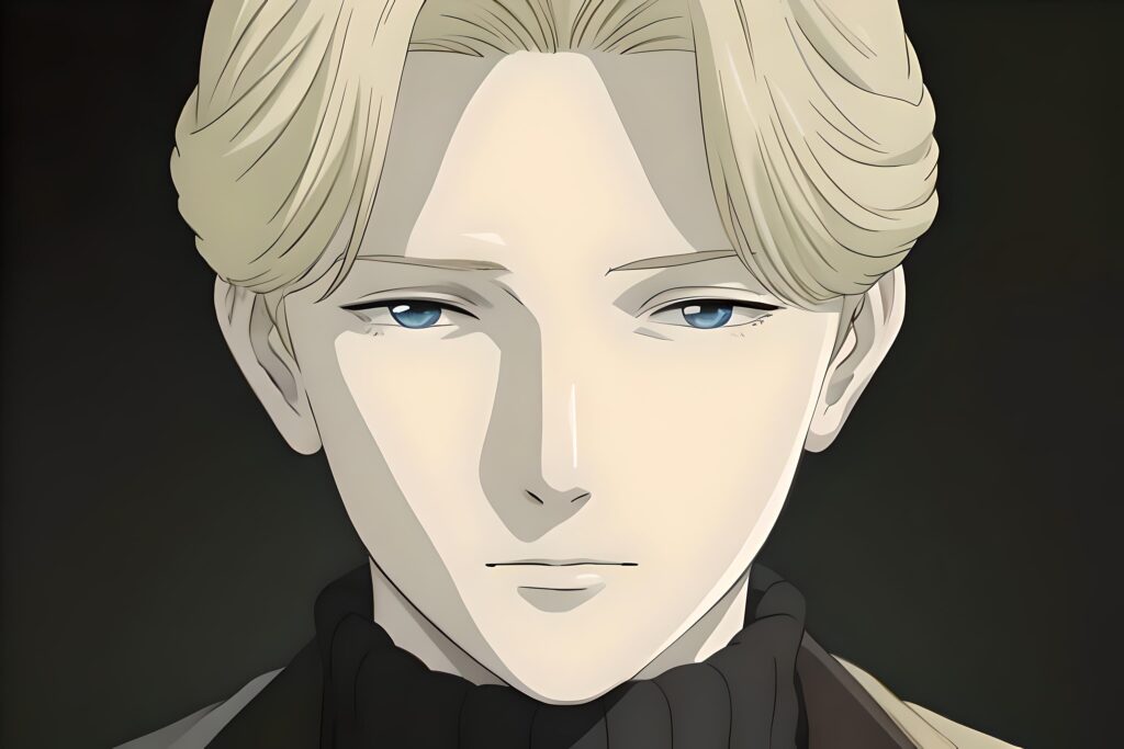 Johan Liebert, um dos vilões dos animes mais assustadores e inteligentes, observando suas vítimas com frieza.