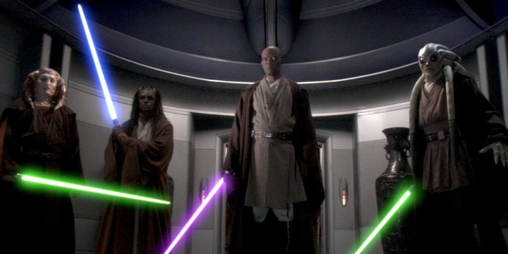 Jedi da Alta República em formação, representando a paz e o poder da Ordem Jedi antes das Guerras Clônicas.