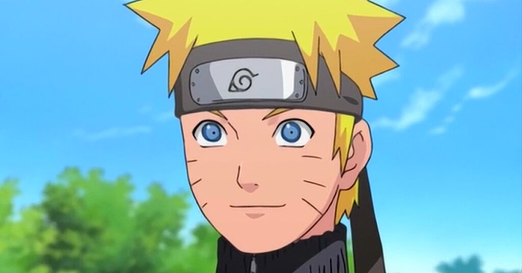 Imagem close do naruto na fase shippuden
