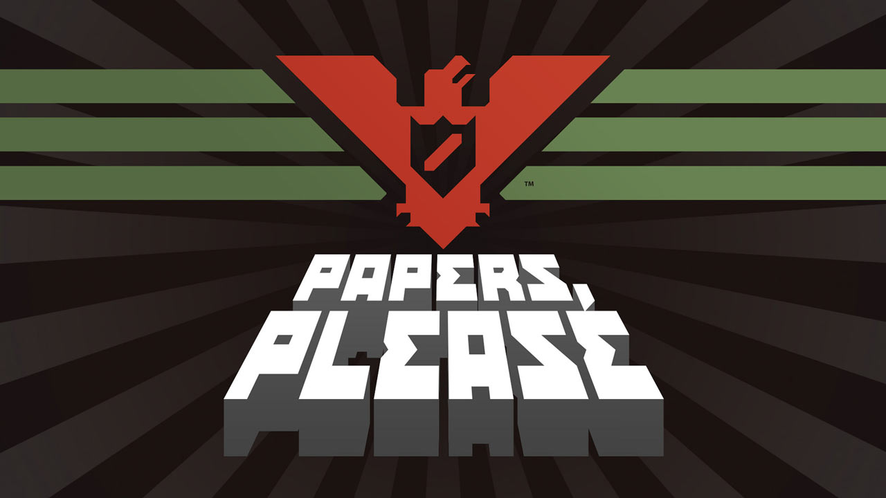Capa do jogo Papers, Please, considerado um dos melhores jogos com história, explorando escolhas morais e dilemas de imigração.