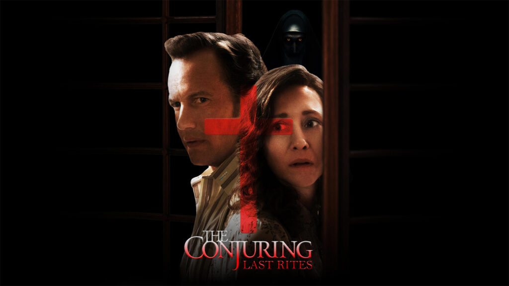 Pôster oficial de Invocação do Mal 4: O Último Ritual mostrando os protagonistas Ed e Lorraine Warren