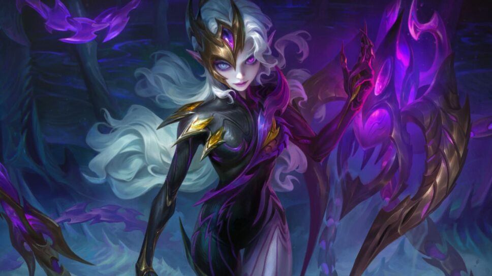 Arte oficial da heroína Obsidia, nova atiradora do abismo em Mobile Legends