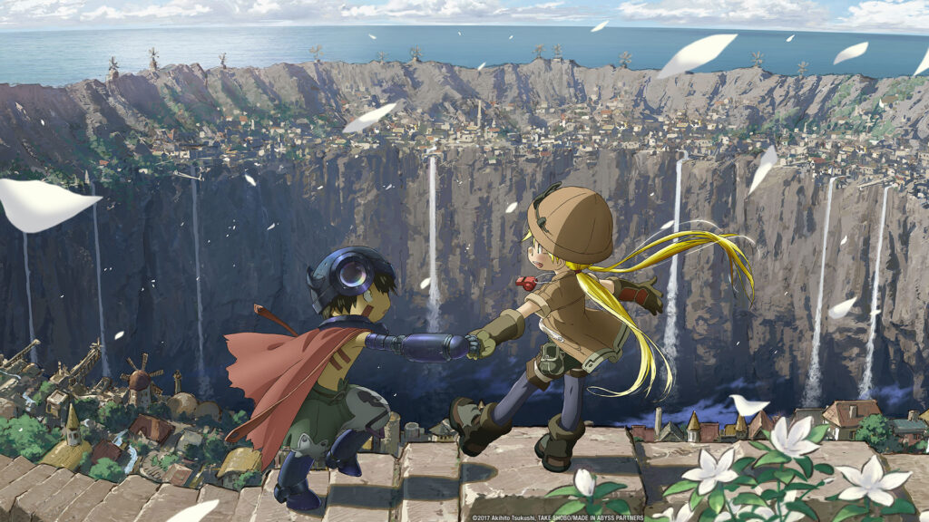 Riko e Reg do anime Made in Abyss