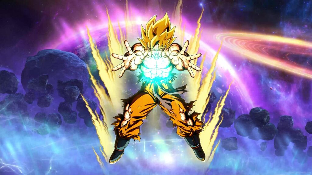 Goku em uma pose no anime dragon ball