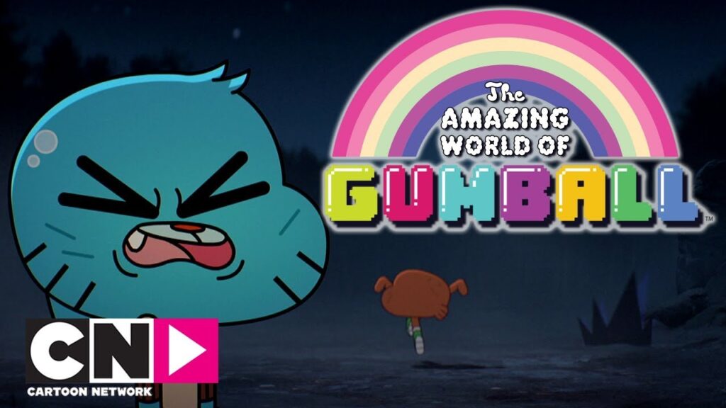 cena com Gumball e Darwin em situação bizarra