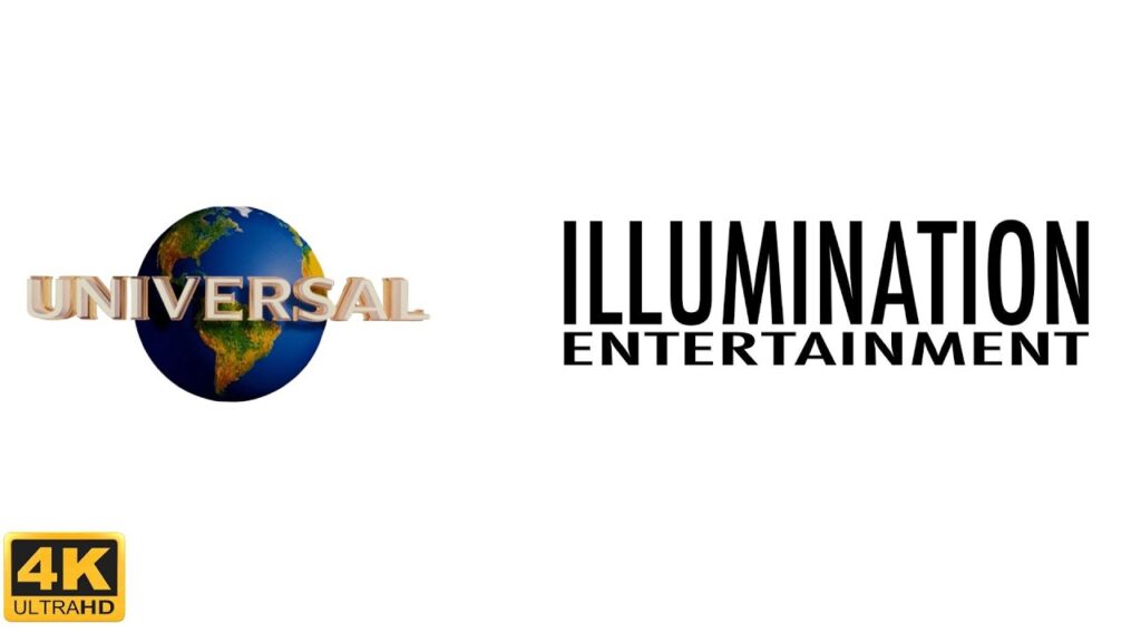 Logos das empresas parceiras Universal Pictures e Illumination Entertainment