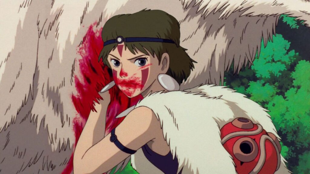 San e Ashitaka, personagens principais de Princess Mononoke