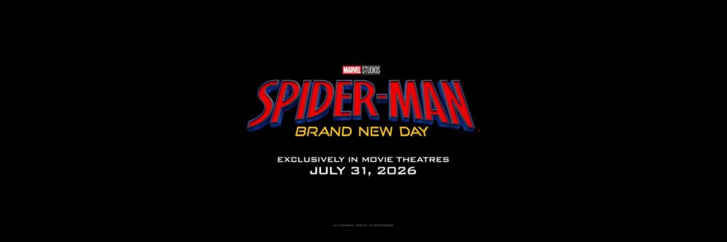 Logo oficial do filme Spider-Man Brand New Day